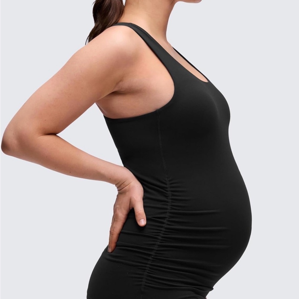 CRZ YOGA Black Maternity Tank Top